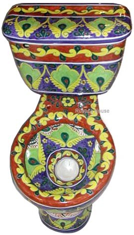 painted toilet from Mexico