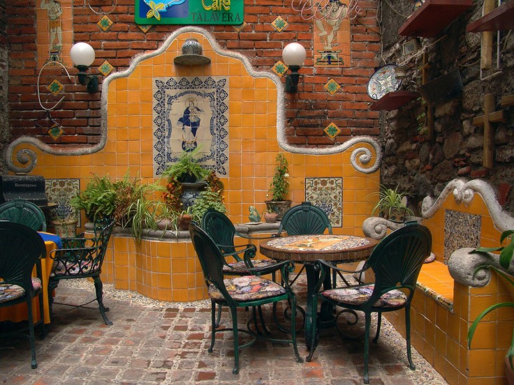 mexican tile houston patio, grarden